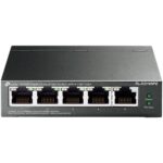 5-Port Gigabit Easy Smart Switch with 4-Port PoE+ metal case desktop mount PoE budget 65W