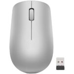 Lenovo 530 2.4 GHz Wireless Mouse Optical1200 DPI  3x Buttons (Platinum Grey) 1Yr
