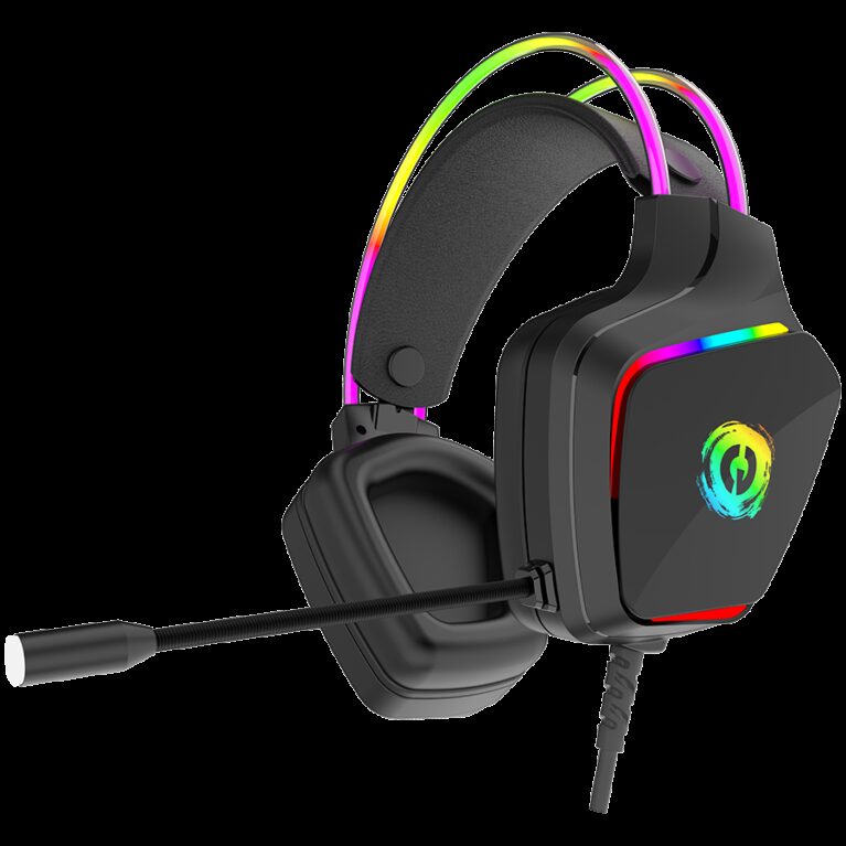 CANYON Darkless GH-9A RGB gaming headset with Microphone Microphone frequency response: 20HZ~20KHZ  ABS+ PU