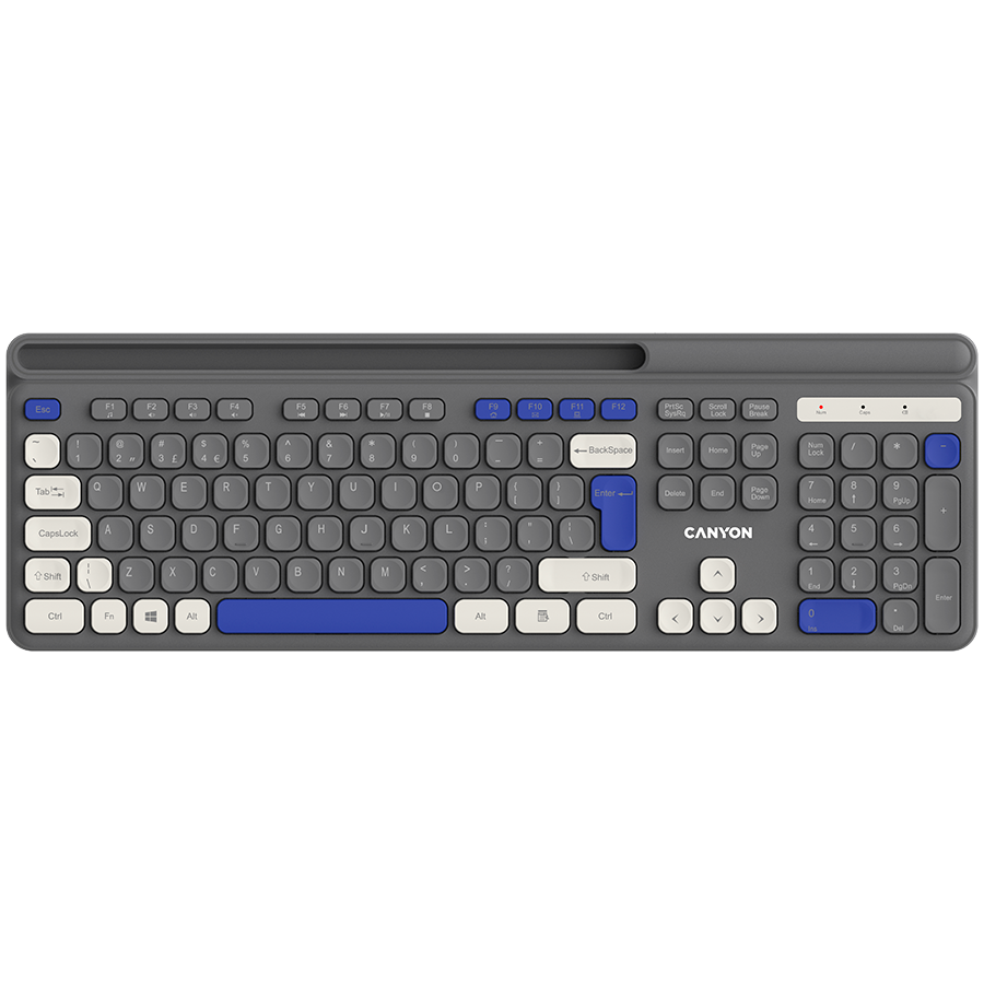 240823130534815012 CANYON keyboard HKB-W03 EN/AD AAA Wireless Grey - Image 1