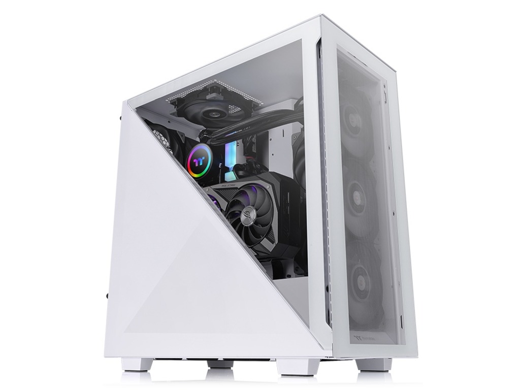 CA-1S2-00M6WN-00_230615020639205 Thermaltake Divider 300 Snow Mid tower, tempered glass, 1x 120mm Turbo fan - Image 1