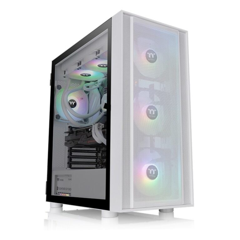 Thermaltake H570 TG ARGB Snow Mid tower, tempered glass, 3x 120mm ARGB Lite fan