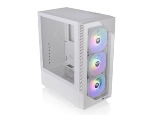 Thermaltake View 200 ARGB Snow Mid tower, tempered glass, 3x 120mm ARGB Lite fan - Image 4