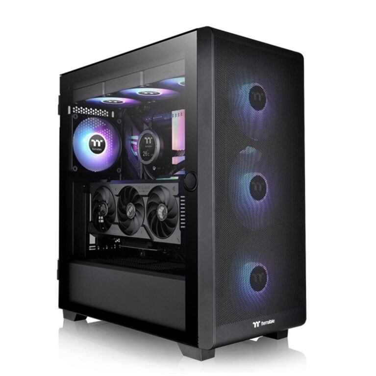 Thermaltake S250 TG ARGB Mid tower case, tempered glass4x CT120 ARGB Sync Fans,Mesh front panel
