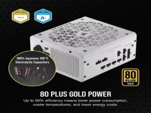 Corsair PSU 850W WhiteRM850x SHIFT 80 PLUS GoldFully Modular ATX - Image 2