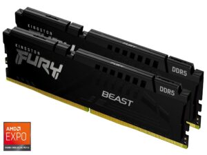 Kingston 32GB 6000MHz DDR5Fury Beast (2x16GB)CL36, EXPO & XMP