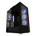 LC-Power Case Gaming 808B Midi-ATX, black, HD Audio, 4x 120mm ARGB fan, 1x USB-C