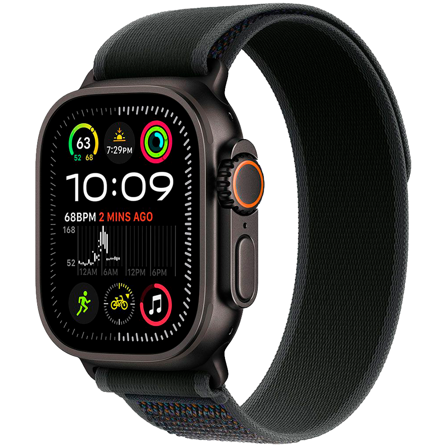 241002133818149851 Apple Watch Ultra2 v2 Cellular 49mm Black Titanium Case with Black Trail Loop - M/L - Image 1