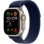 Apple Watch Ultra2 v2 Cellular 49mm Natural Titanium Case with Blue Trail Loop - S/M - Image 3