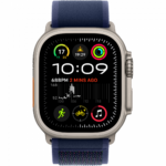 Apple Watch Ultra2 v2 Cellular 49mm Natural Titanium Case with Blue Trail Loop - S/M - Image 4