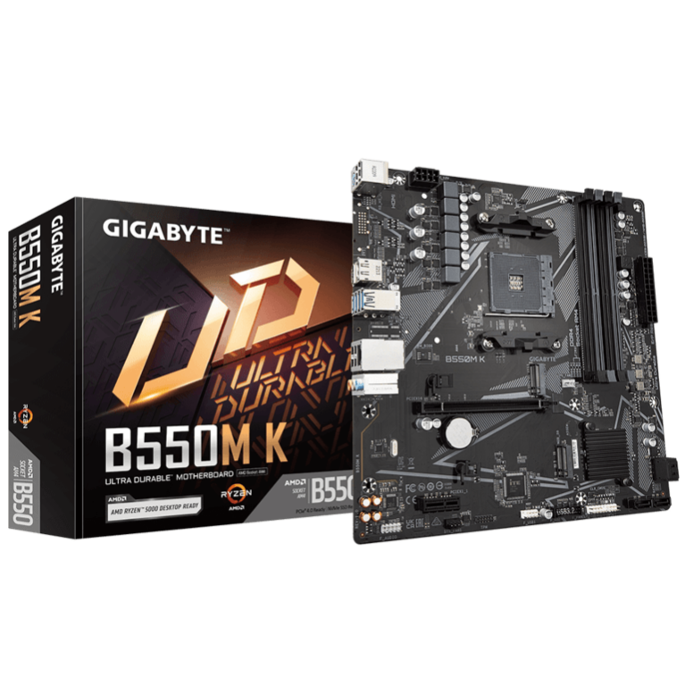 Gigabyte MB B550M K AM4; 4xDDR4; 2xM.2; 4xSATA;8xusB; DP; HDMI; PS2; mATX