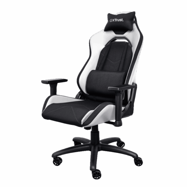 Trust GXT 714W gaming stolica RUYA, crno-bijela, udobna,podesiva, ergonomska, eko materijal