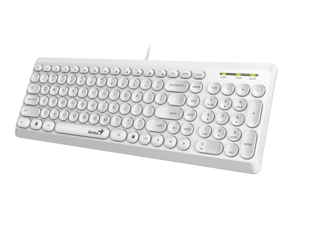 31310020414_231011011019627 Genius SlimStar Q200 tastatura bijela, low-profile tipke BH/HR/SRB layout, USB - Image 1