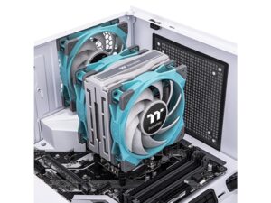 Thermaltake Toughair 510CPU Cooler, Turquoise,Dual fan 120mm - Image 6