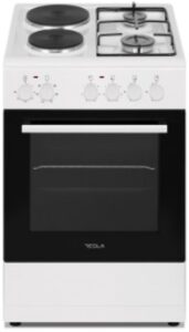 TESLA Šporet kombin. CM5220SWsamostojeći; 2 ringle + 2 plin2 ringle + 2 plin; 7,6 kW, 43 lit,bijeli - Image 2