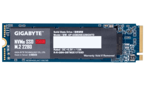 Gigabyte SSD 256GBM.2, PCIe, NVMe 1.3R/W : 1200/800MB/s