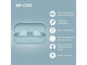 Sony bežične slušalice WF-C510 11 sati trajanja baterije s još 11 sati u kutijici za punjenje; - Image 9
