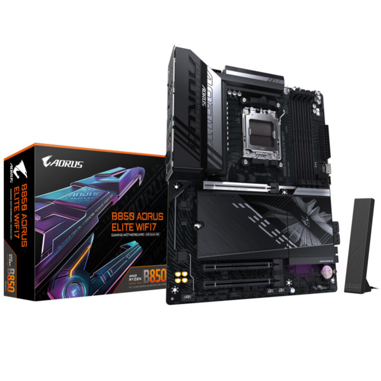 Gigabyte MB B850 A ELITE WF7 AM5; 4xDDR5; 3xM.2; 4xSATA11xUSB; HDMI, DP; USB Type-C, ATX;