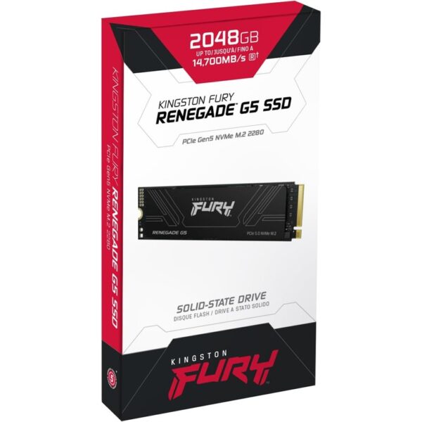 Kingston SSD 2TB NVMe M.2Fury Renegade,  PCIe 5.0R/W : 14700/14000MB/s