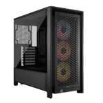 CORSAIR FRAME 4000D RS ARGB 3xRS120 ARGB fans, 360mm rad170mm cooler, 430mm GPU, ATX, Black