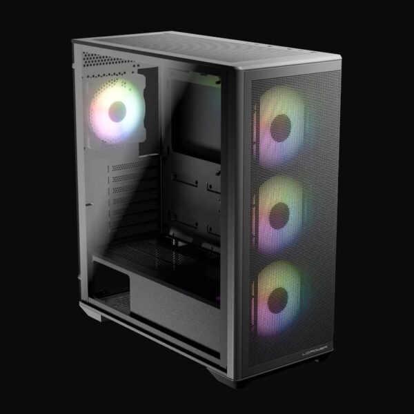 LC-Power Case 811B Meshwork_XL midi- tower, E-ATX, ATX,Micro-ATX, Mini-ITX, 4x fans