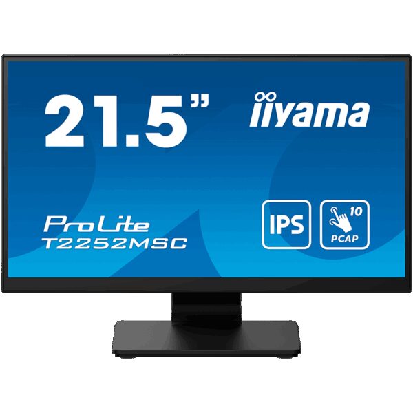 IIYAMA Monitor LED T2252MSC-B2 21.5" IPS TOUCH Capacitive 1920 x 1080, 250 cd/m², 1000:1, 5ms, Touch points 10, Touch method stylus, finger, glove, Touch interface	USB, HDMI x1, DisplayPort x1, Speakers 2 x 1W, Tilt, VESA
