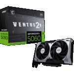 MSI Video Card NVIDIA GeForce RTX 5060 8G VENTUS 2X OC (8GB GDDR7/128bit, 3xDP, 1xHDMI, Recommended PSU 550W)