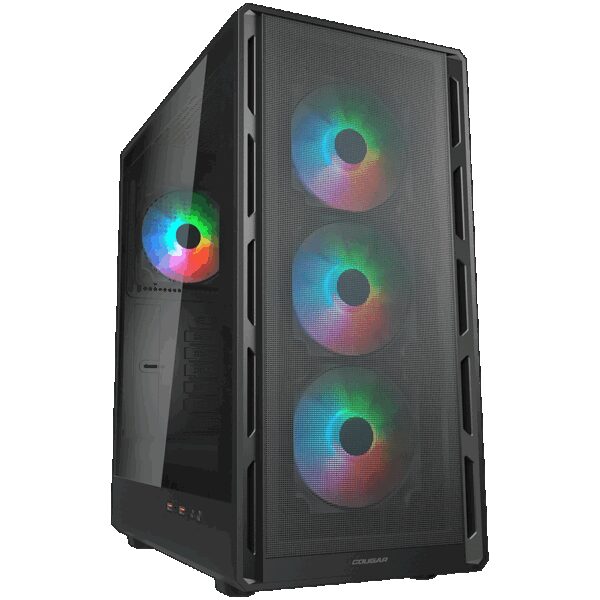 COUGAR AIRFACE PURE RGB PC Case, Mid Tower, Black