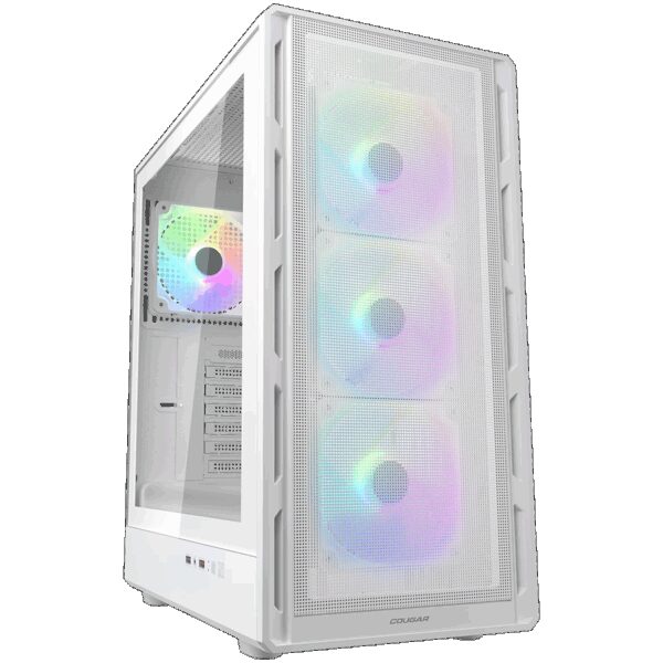 COUGAR AIRFACE PURE RGB PC Case, Mid Tower, White