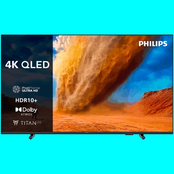 Philips 43PUS7810/12 4K QLED TV , 108 cm (43") TV, Pixel Precise Ultra HD, Titan OS smart platform, Dolby Atmos sound.