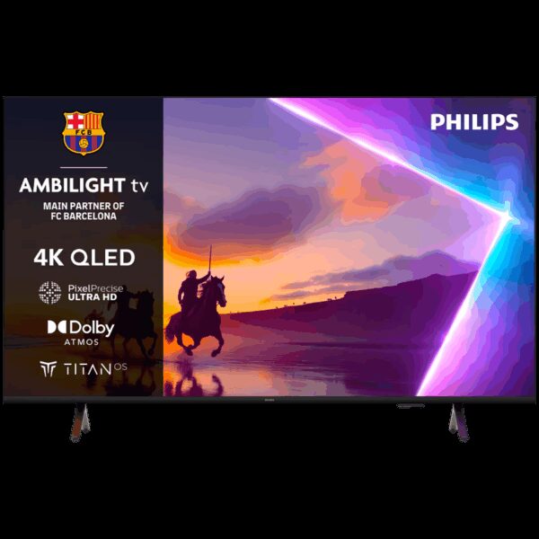 Philips TV QLED 65PUS8510/12, AMBILIGHT 4K QLED UHD TV, 164 cm (65"), Titan OS Pametna platforma, P5 Image processor, Dolby Atmos
