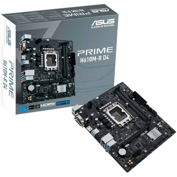 ASUS PRIME H610M-R-SI LGA 1700, 2x DDR5,1x M.2,6xUSB 1x DP, 1x VGA, 1x HDMI, mATX
