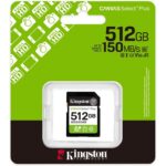 Kingston SDHC 512GB Class 10Canvas Select Plus150 MBs,Class 10 UHS-I