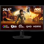 AOC Monitor Gaming OLED Q27G41ZDF 26.5", QHD (2560x1440), QD-OLED, 240Hz, 0.03ms, 400 cd/m2, Adaptive Sync, G-Sync Compatible, HDR10, USB hub, 1x HDMI 2.0, 1x DP 1.4
