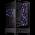 ASUS A31 PLUS Tempered Glass ATX case Black, support for hidden-connector motherboards, 360mm radiators and 380mm graphics cards, four pre-installed ARGB fans and clean cable management