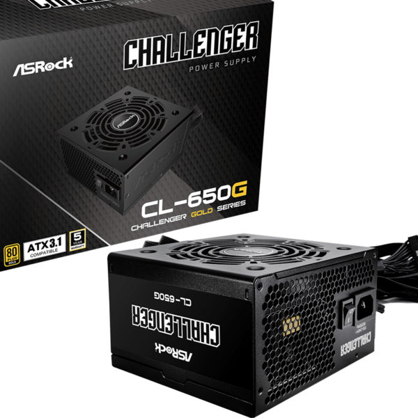 ASROCK PSU 650W Gold, CL80PLUS, 120mm fan, ATX 3.1PCIe 5.1