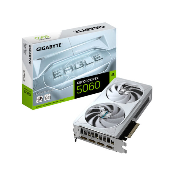 Gigabyte VGA 5060 Eagle OC ICE 8GB, GDDR7, 128-bit, 3x DP, 1x HDMI, Bijela